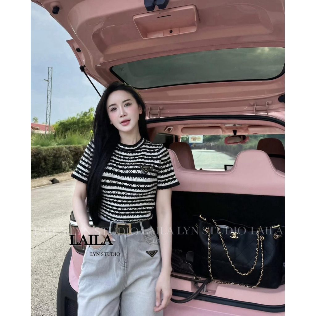 setเสื้อไหมพรมกับกางเกงยีนส์ ชุดไปเที่ยว Laila ราคา ถูกที่สุด ดีลบีเคเค แกลเลอรีภาพที่ 7