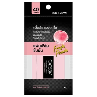 GATSBY - Oil Clear Sheet Freash Peach 40S (40PCS) แกสบี้ ออยล์เคลียร์ ชีท เฟรช พีช 40 แผ่น