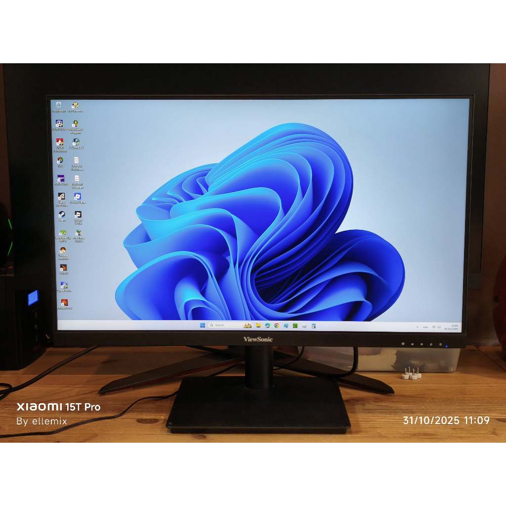 MONITOR (จอมอนิเตอร์) VIEWSONIC VA240A-H - 23.8 INCH IPS FHD 120Hz มือสอง ประกันศูนย์ไทย ครบกล่อง ไม