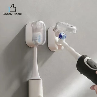 Goody Home ที่เก็บแปรงสีฟันติดผนัง พร้อมฝาครอบเปิด-ปิดได้ มีสติ๊กเกอร์กาวให้สำหรับติดผนัง