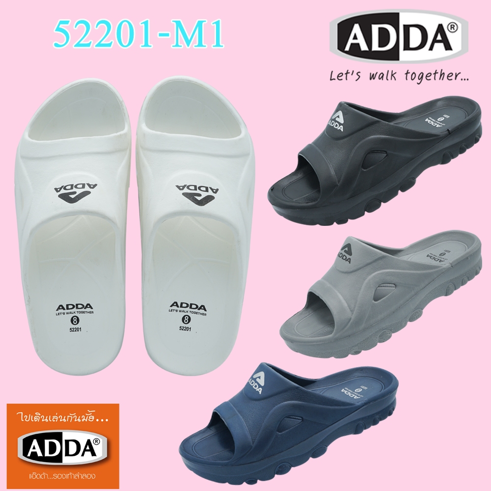 💓พร้อมส่ง💓ADDA รองเท้าแตะลำลองแบบสวมผู้ชาย รุ่น 52201M1 (ไซส์ 6-11) แท้💯%