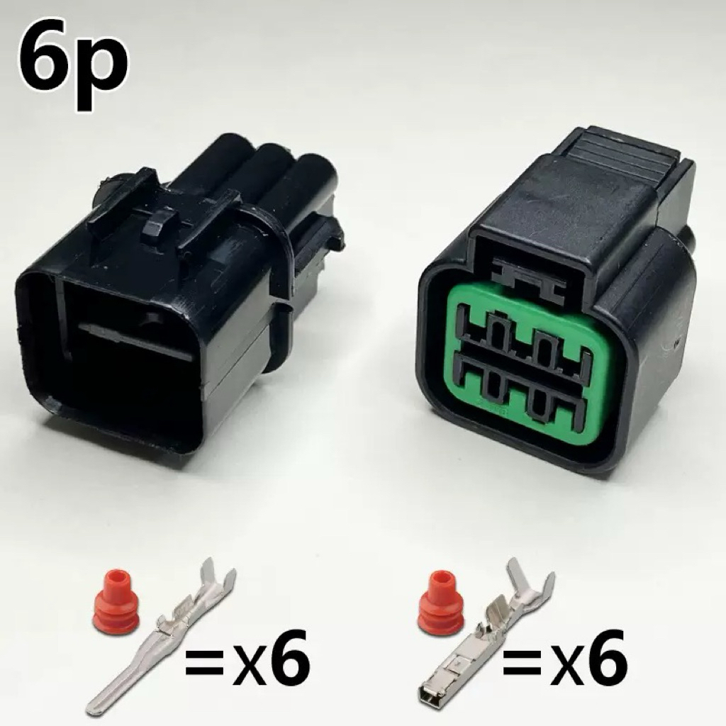 P-212,P-213,P315 ปลั๊กมอเตอร์เดินเบา Mitsubishi Lancer 6P พร้อมพินลูกยาง เกรดดี