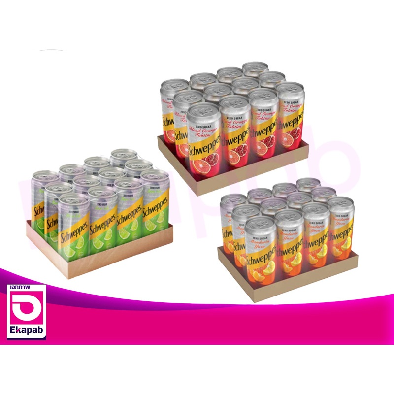 ชเวปส์มะนาวโซดา 330มล. แพค12กระป๋อง