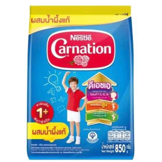 Carnation คาร์เนชั่น นมผง สำหรับเด็ก 1 ปีขึ้นไป ขนาด 850 กรัม (เลือกสูตร : รสชาติ) **แพค 2 ถุง**