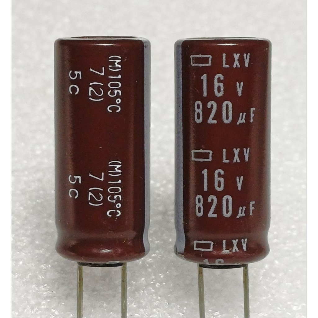 Nippon LXV 820uf 16v capacitor ตัวเก็บประจุ คาปาซิเตอร์
