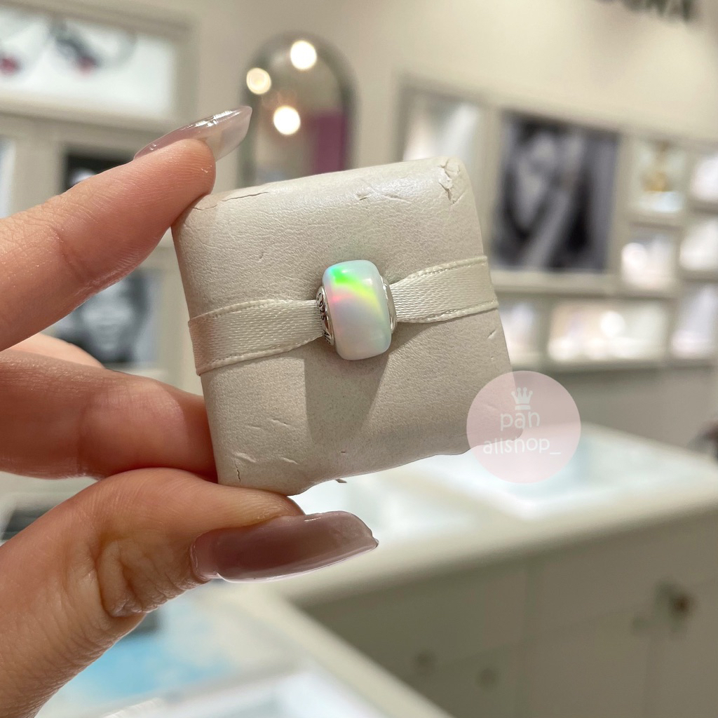 (ของแท้100%) Pandora Aurora lab-grown opal murano ชาร์ม มูราโน่โอปอล์ ออโรร่า (ราคาต่อชิ้น)