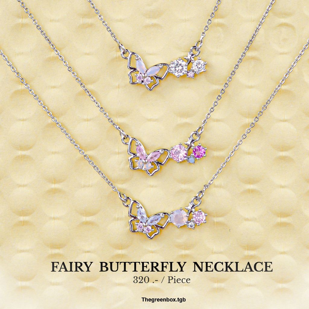 สร้อยคอ Fairy Butterfly Necklace สร้อยคอผีเสื้อ - The Green Box