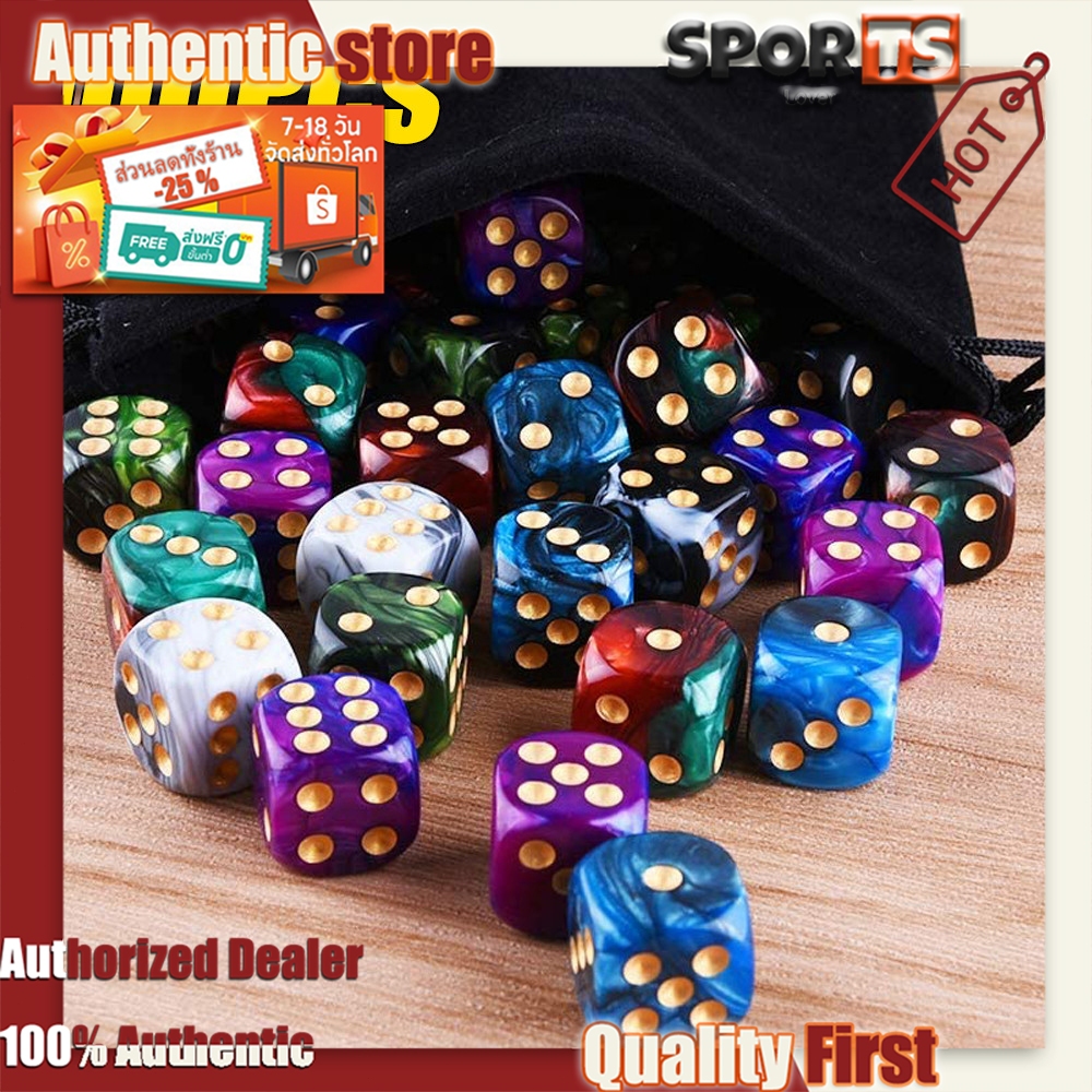 16mm 6 Sided Dice Set 100/50/30/10Pcs Random Colors Round Corner D6 Square Game Dice for PRG Party P