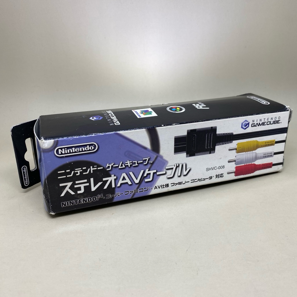 (GC)(N64)(SFC)(FC) *สายสัญญาณ AV แท้ เครื่องเกมงานกล่อง | AV cable RCA for Nintendo FC(AV) SFC SNES 