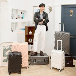 Suissewin กระเป๋าเดินทางโครงอลูมิเนียม วัสดุ PC 100% TSA LOCK กระเป๋าเดินทางได้รอบโลก รุ่น CR77