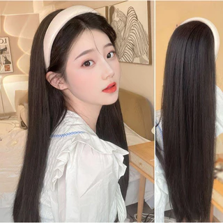 ที่คาดผมสีครีมแฟชั่น วิกผมลอนยาวฟูสวย เพิ่มผมดูหนา สไตล์เกาหลี ใส่สบาย มีแบบยาวตรงและลอน พร้อมส่ง