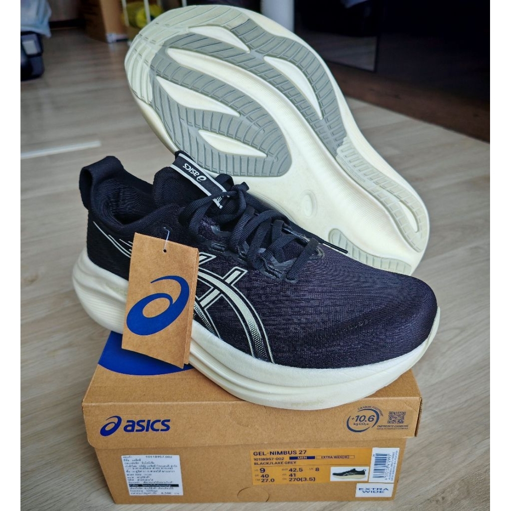 Asics Gel-Nimbus 27 ไซส์ 42.5/27CM 4E ของใหม่ แท้💯%