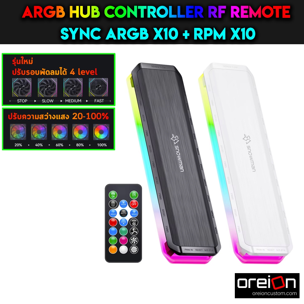 ARGB HUB 5V/PWM 12V Fan 2IN1 Hub RGB HUB x10 + FAN HUB x10 [พร้อมส่ง]