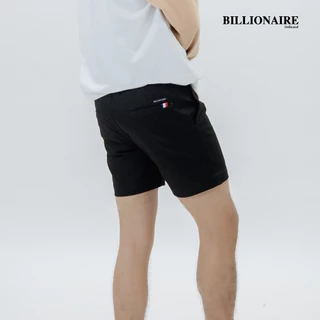 Billionaire | กางเกงขาสั้น15นิ้ว มีริบบิ้นกระเป๋าหลัง เนื้อผ้าคอตตอลชิโน่+สแปนเดก ระบายอากาศดี