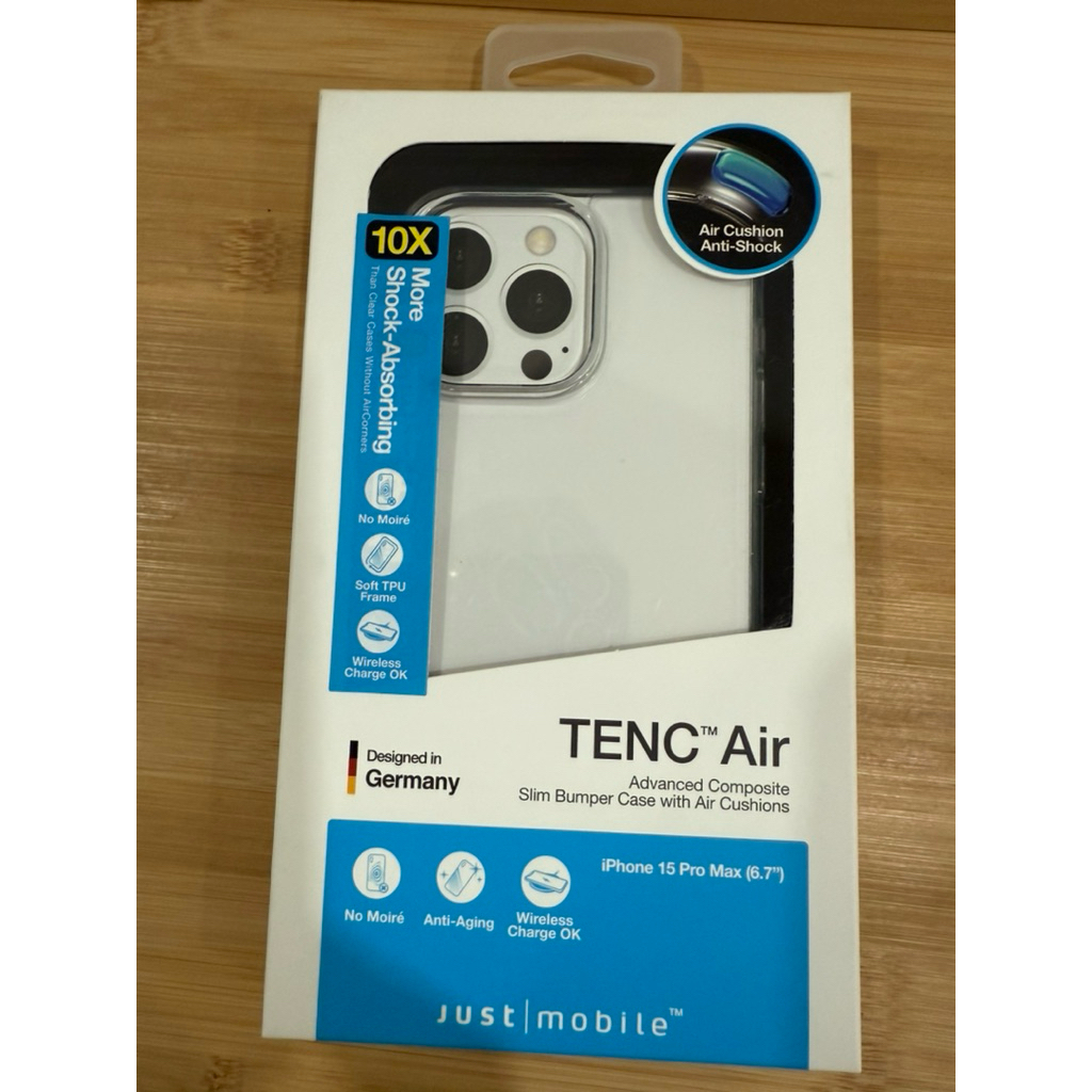 JUST MOBILE TENC เคส Air Cushions Crystal Clear เคสใส Just mobile รุ่น Iphone 15 Pro Max