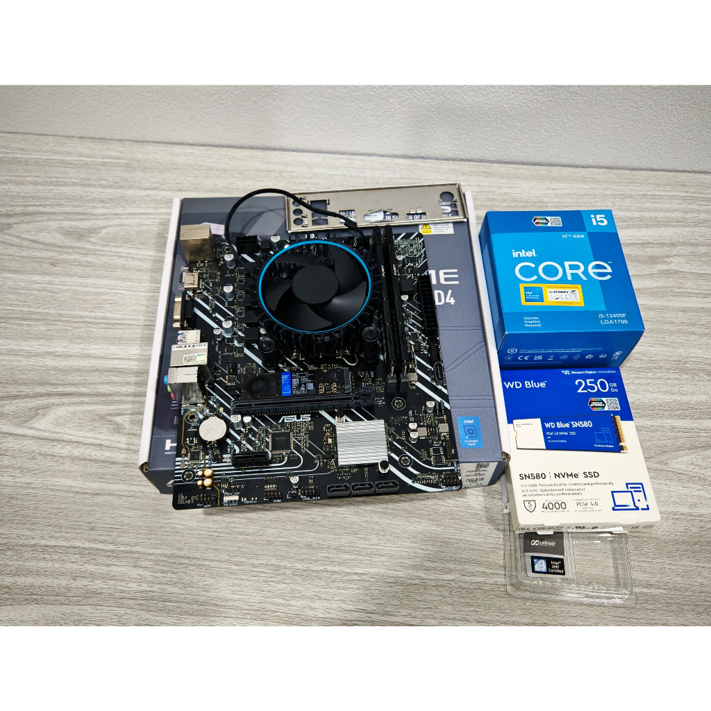 เซ็ตมัดรวม บอร์ด H610M + i5 12400F + DDR4 32GB(16*2)/3200 + M.2 250 GB **สินค้ามือ2 สภาพดี