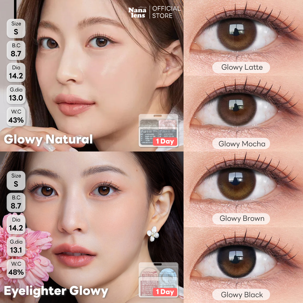 [แบ่งขาย] Olens 1 Day รุ่น Glowy Natural / Eyelighter Glowy คอนแทคเลนส์รายวัน