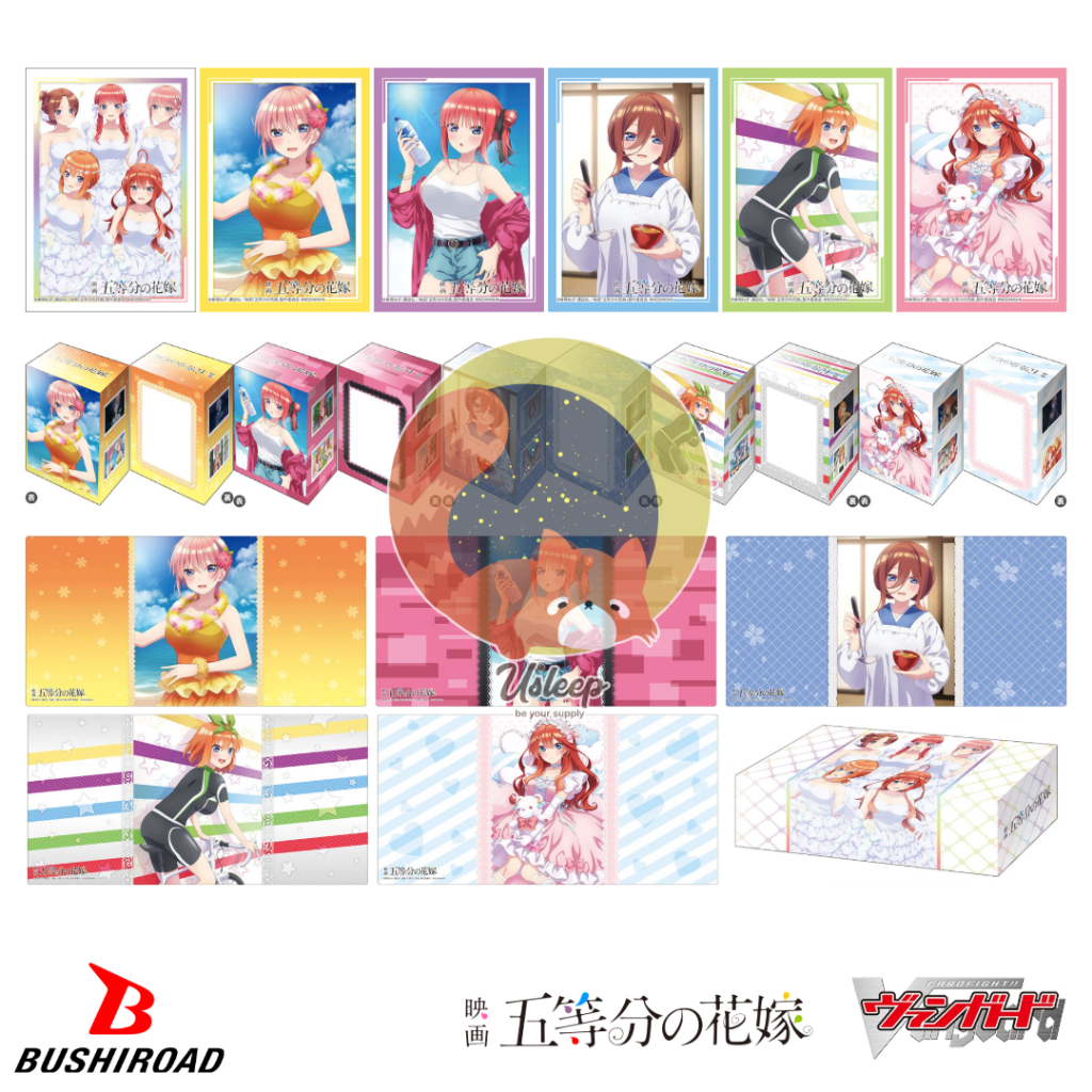 Bushiroad Sleeve Mini & Deck Holder V3 & Rubber Mat Gotoubun no Hanayome : Nakano Ichika, Nino, Miku, Yotsuba, Itsuki