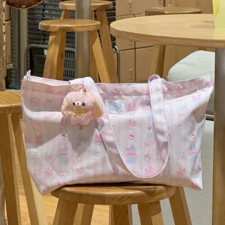 carryme -มีซิป🌹เปิดจอง tote bag/กระเป๋าผ้าลูกฟูก ใส่ไอแพด สมุด หนังสือได้ มีช่องใน〰️แถมโบว์ สุ่มค่ะ