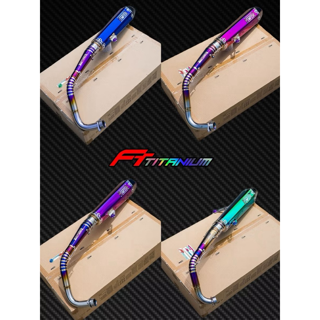 ท่อ FT Titanium Forza350 Xmax300 Zontes350E / Ti - SUS - Carbon / เลสไทเท