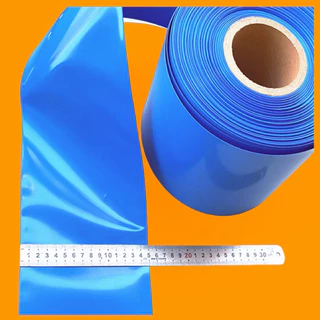 ท่อหด PVC ฟิล์มหด 50mm - 500mm ขนาดใหญ่ สีฟ้า ความร้อน ห่อแบตลิเธียม ใช้ไดร์ร้อนเป่า หุ้มแบต กันน้ำ กันเปื้อน กันช็อต