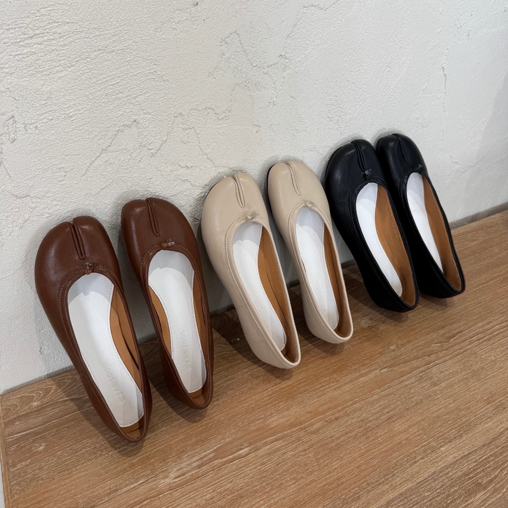 [Pre-order 10-15 days] WEAR.SOUL #S659- Mellow Tabi Classic Flats รองเท้ากีบหมู หนังนุ่มขึ้น ปรับแพทเทิลเป๊ะขึ้น 🔥