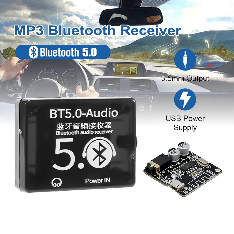 ตัวรับสัญญาณบลูทูธ 5.0 รับไกล15-30 เมตร บลูทูธ สายชาร์จ สายRCA/AUX