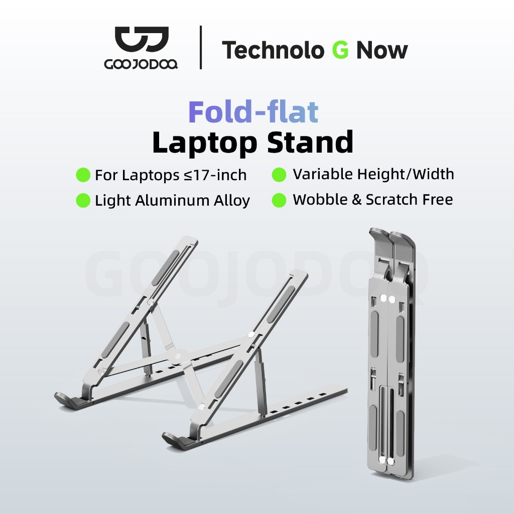 GOOJODOQ ขาตั้งคอมพิวเตอร์ โลหะผสมอลูมิเนียม การระบายความร้อนแบบเปิด การออกแบบแบ