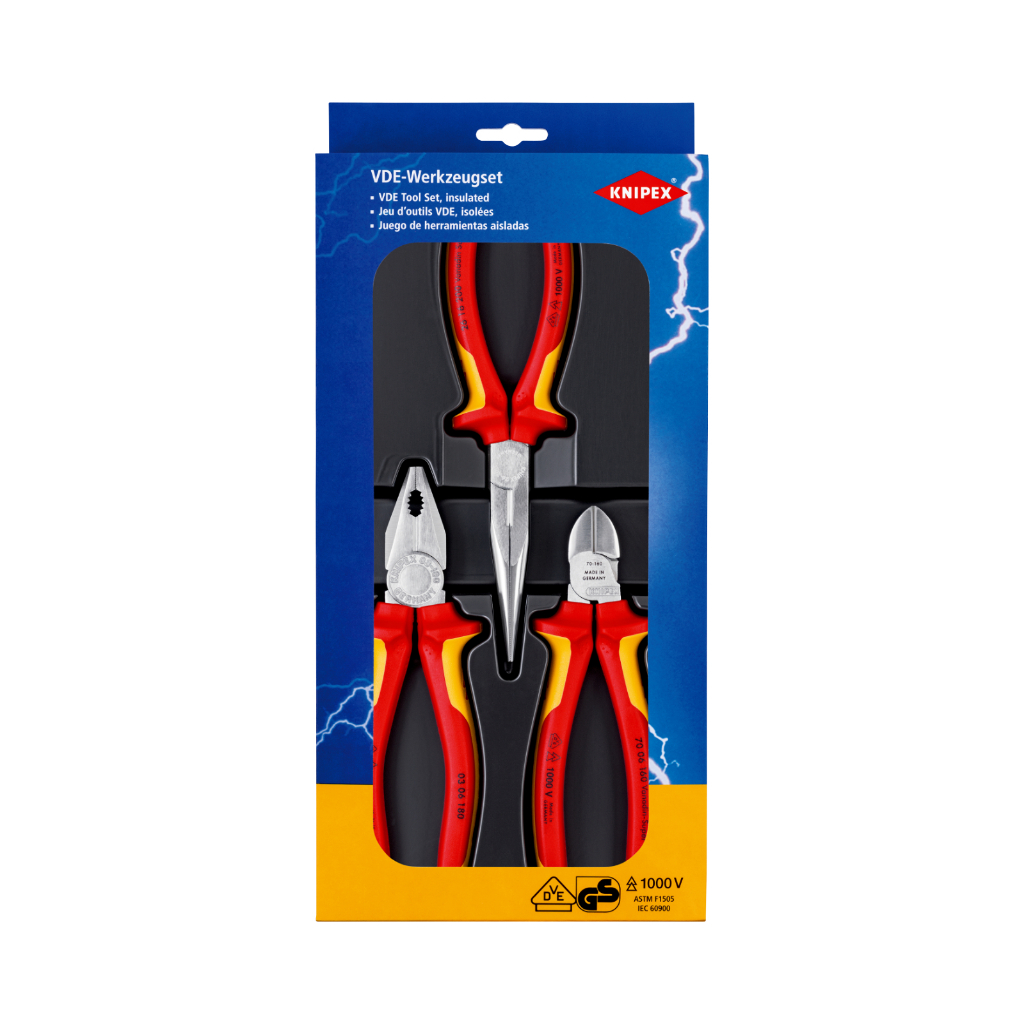 KNIPEX Electro Set ชุดคีมหุ้มฉนวนกันไฟฟ้า รุ่น 002012