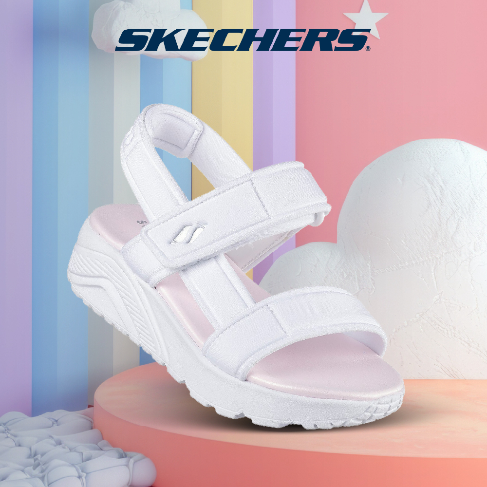 Skechers สเก็ตเชอร์ส รองเท้าแตะเด็กผู้หญิง Girls Street UNO Lite Sandal Sunny Stand Sandals - 310372L-WHT