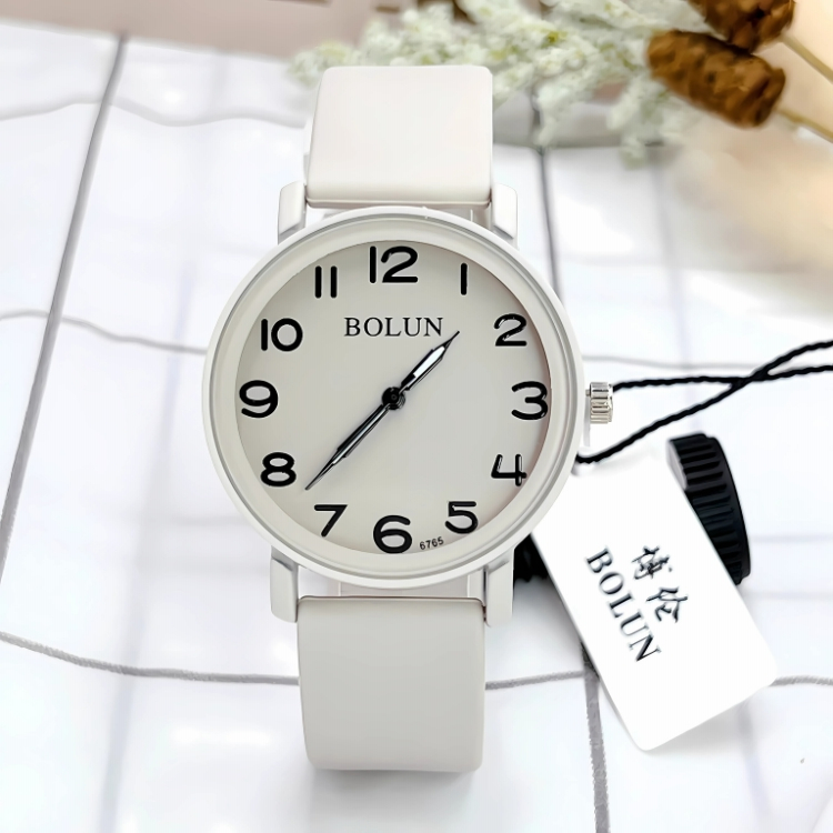 BOLUN นาฬิกาผู้หญิง แฟชั่น รุ่นใหม่ กันน้ำได้ สายยางเรซิน ขนาด 36 มม เลขครบ แถมซองแบรนด์แท้