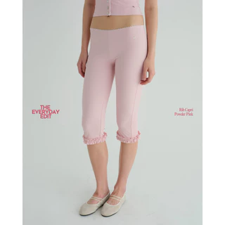 when.we.stretch - Everyday Rib Capri Pant (-เฉพาะกางเกง-) มีซับในอย่างดีทั้งตัว