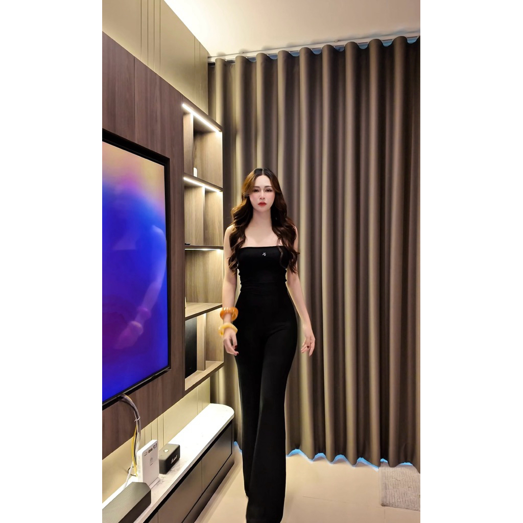 001…jumpsuitเกาะอกกางเกงขายาวรอบใหม่ปักชื่อร้านที่อก Ks