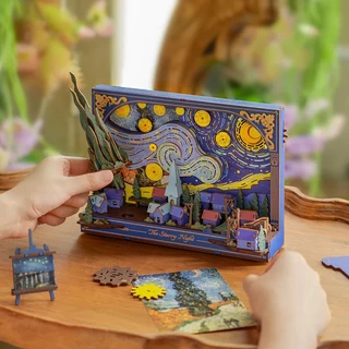 Rowood Wall Art 3D Wooden Puzzle ดอกไม้ DIY ประกอบง่าย | ของแต่งบ้าน ชุดโมเดลตัวต่อไม้ ของเล่นศิลปะ DIY