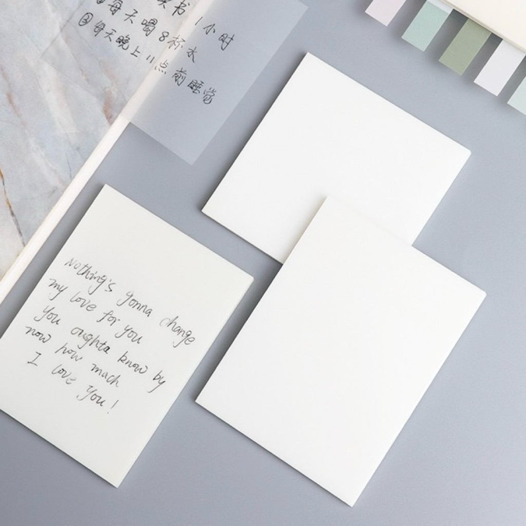 <พร้อมส่ง> โน๊ตกาวใส V.1 PET 50แผ่น | 7แบบ | Transparent Sticky Note โน๊ตพลาสติก เครื่องเขียน โพอิท