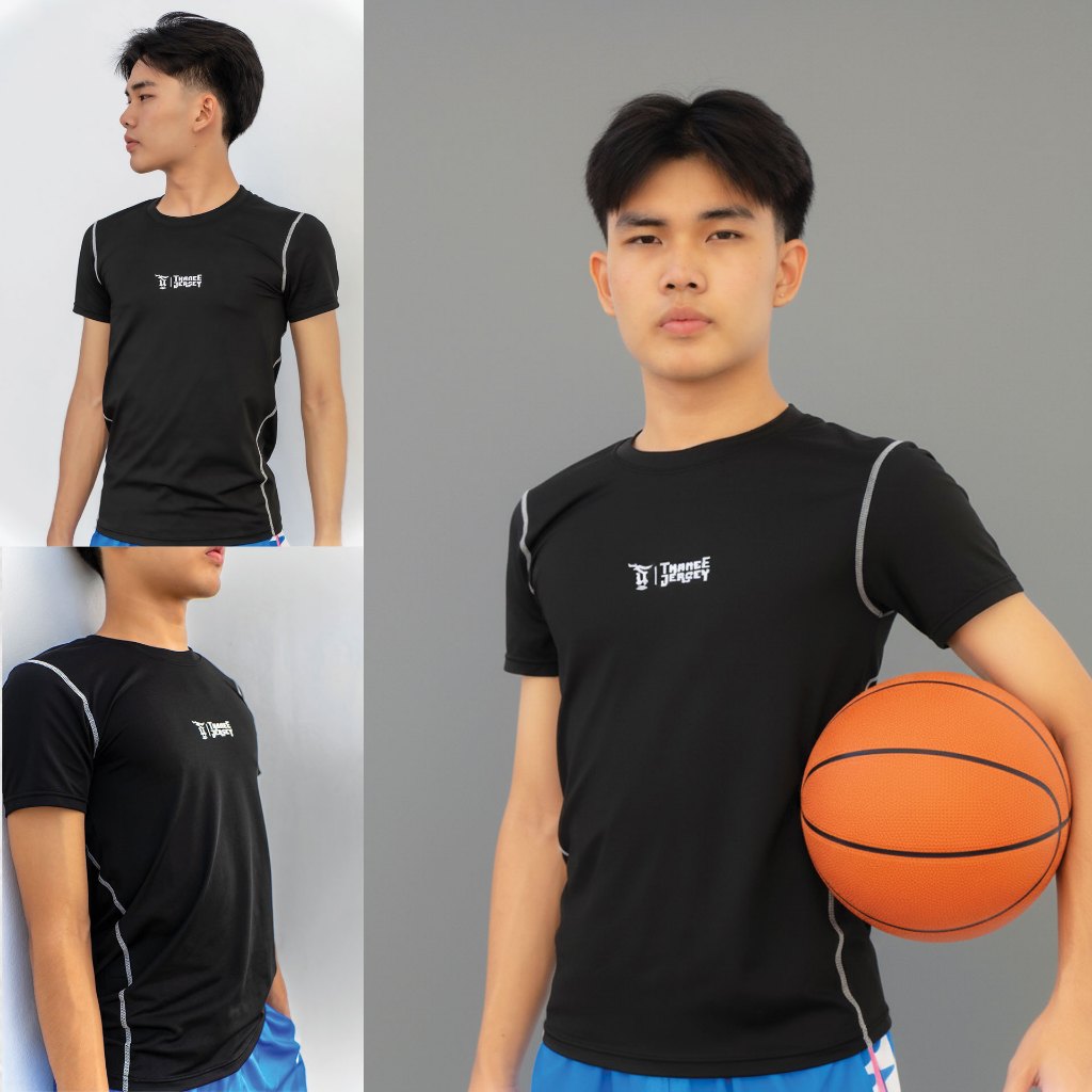 เสื้อรัดกล้ามเนื้อ PRO เสื้อรัดรูปแขนสั้นระบายอากาศ Z001