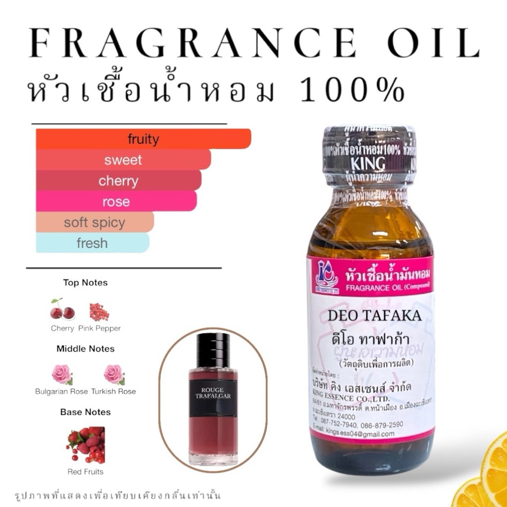 กลิ่นใหม่ ดีโอ ทราฟาก้า DEO TRAFACA 30 ml. หัวเชื้อน้ำหอม วัตถุดิบสำหรับผลิตน้ำหอม