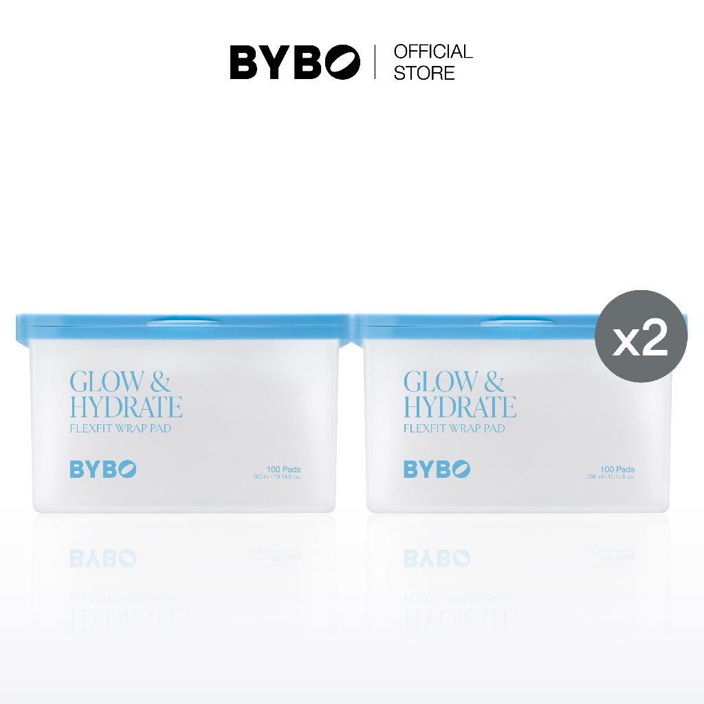 [DUO SET] BYBO GLOW & HYDRATE FLEXFIT WRAP PAD โทนเนอร์แพดยืดให้ผิวฉ่ำโกลว์ พร้อมปลอบประโลมผิว