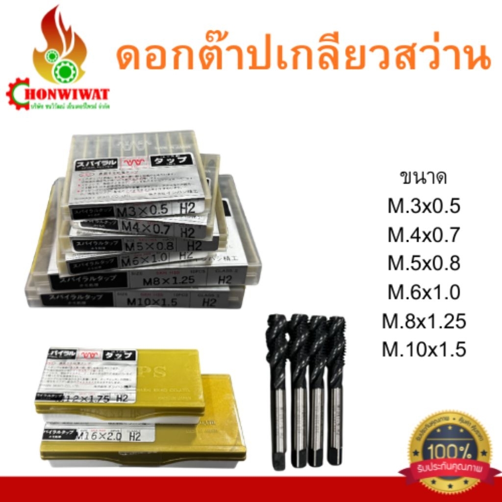 ดอกต๊าปเกลียวสว่าน I.S.HC-SP M3x0.5 M4x0.7 M5x0.8 M6x1 M8x1.25 M10x1.5