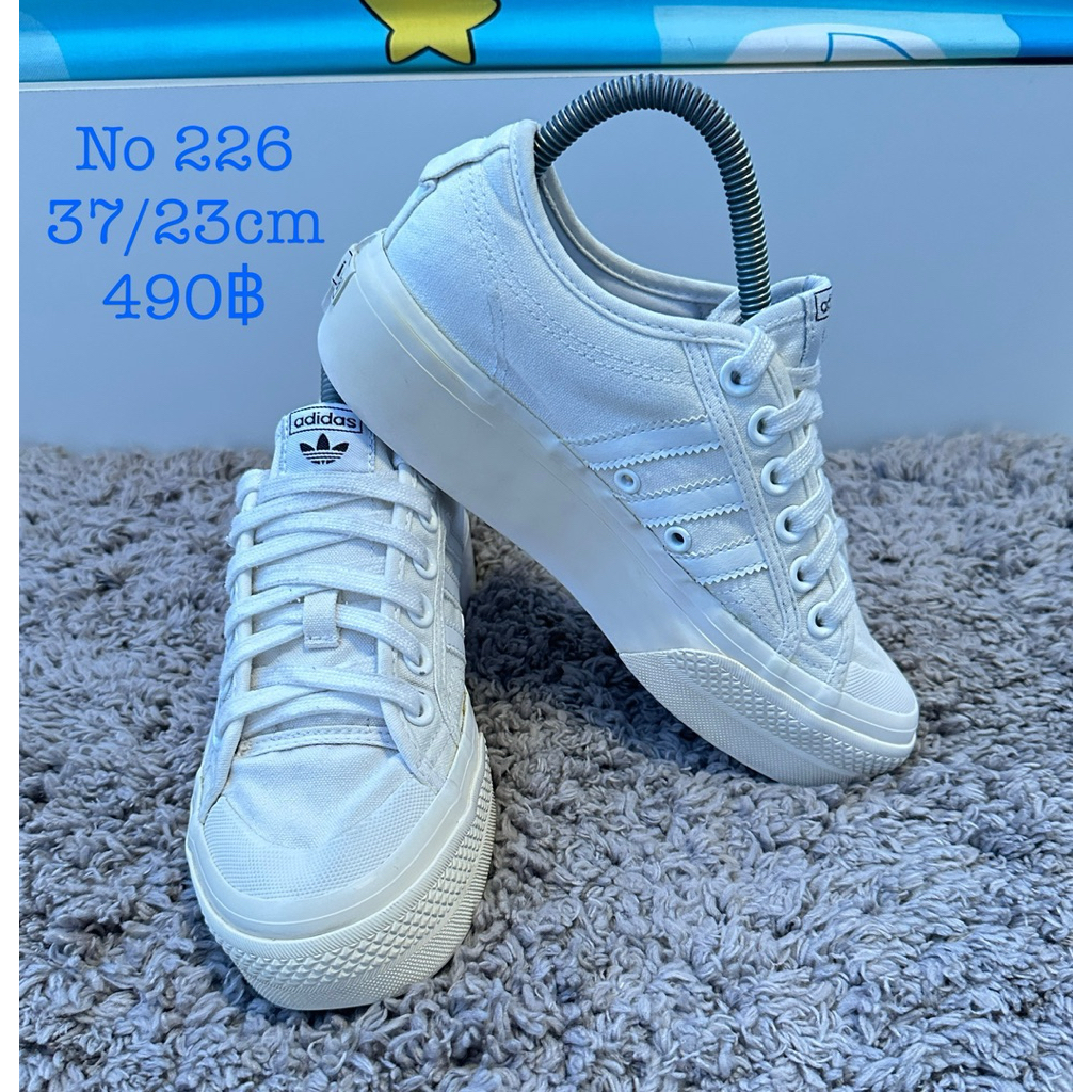 มือสองสภาพใหม่ Adidas NIZZA White Size 37/23cm