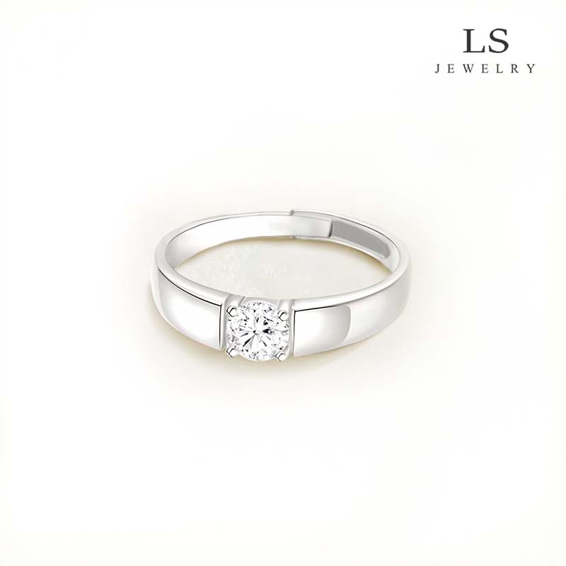 LS แหวนเงินปรับขนาดได้แฟชั่น r2924