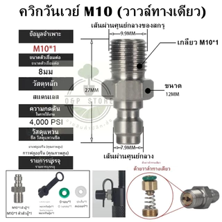 โอลิง ควิกวันเวย์จุกเติมลมM8,M10 ตัวควิกวันเวย์ต้องเป็นแบบเดียวกับทางร้านถึงจะใช้ได้