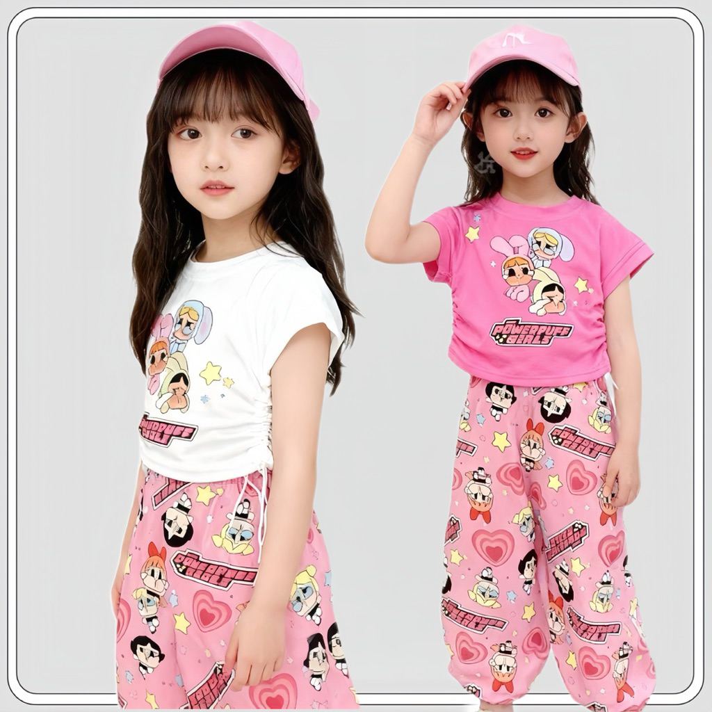 MC053 พร้อมส่ง 🤍🎀 ชุดเซต เสื้อ+กางเกง น่ารัก กางเกงรูดเท่ๆค่ะ