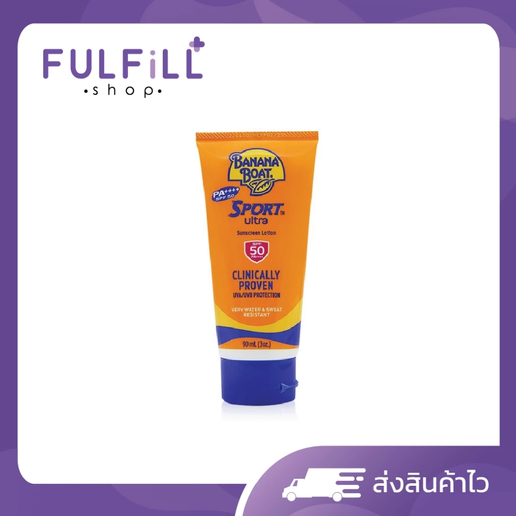 BANANA BOAT Sport Ultra Sunscreen Lotion SPF50 PA++++ 90ml บานาน่า โบ๊ท สปอร์ต อัลตร้า ซันสกรีน โลชั่น