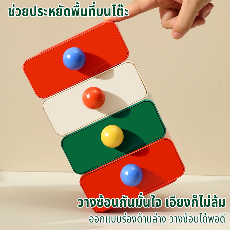 กล่องเก็บสีโดปามีนพลาสติกสําหรับลิ้นชัก/โต๊ะที่วางเครื่องสําอางและเครื่องประดับอเนกประสงค์ดีไซน์กะทัดรัด 1/2/3-หีบห่อ - รูปที่ 6