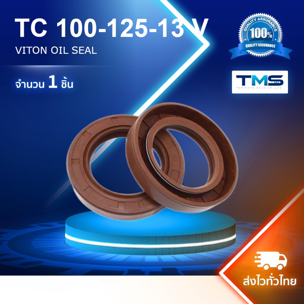 TC 100-125-13 VITON Oil Seal TMS ออยซีล ซีลยาง กันฝุ่น กันน้ำมันรั่วซึม ทนความร้อนสูง100x125x13 [mm]