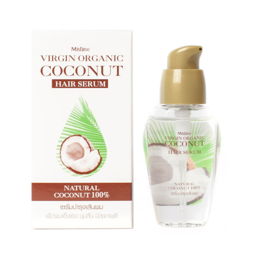 Mistine Virgin Organic Coconut Hair Serum 35 ml มิสทิน เซรั่มบำรุงเส้นผม สูตร น้ำมันมะพร้าวสกัดเย็น