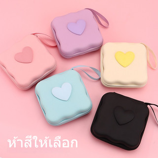 【ใหม่】COD Love Heart กระเป๋าซิป,  กระเป๋าเก็บสายไฟ พกพาสะดวก หลายช่อง กันน้ำ ทนทาน ความจุสูง กระเป๋าเก็บสายชาร์จ