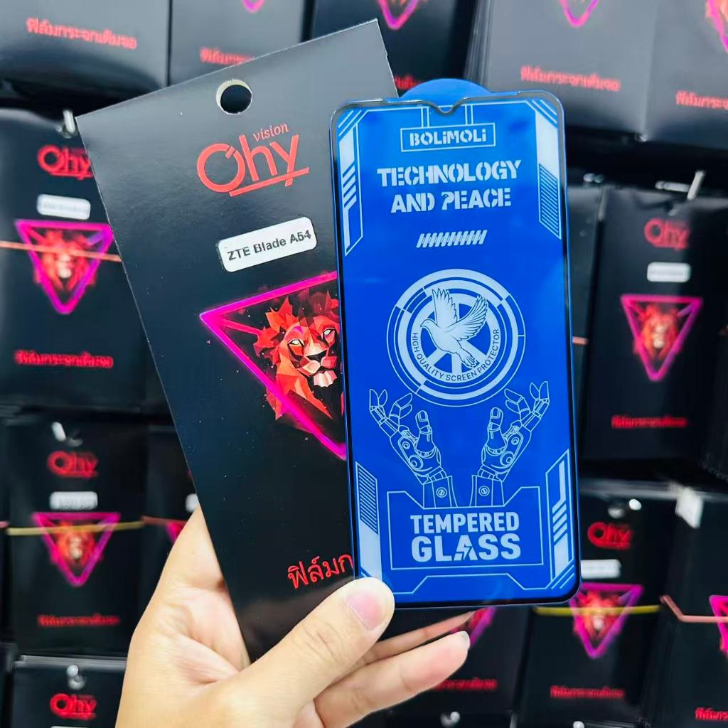 9H Full ฟิล์มกระจกเต็มจอ ป้องกันหน้าจอ ลดรอยขีดข่วน สำหรับ ZTE Blade A54