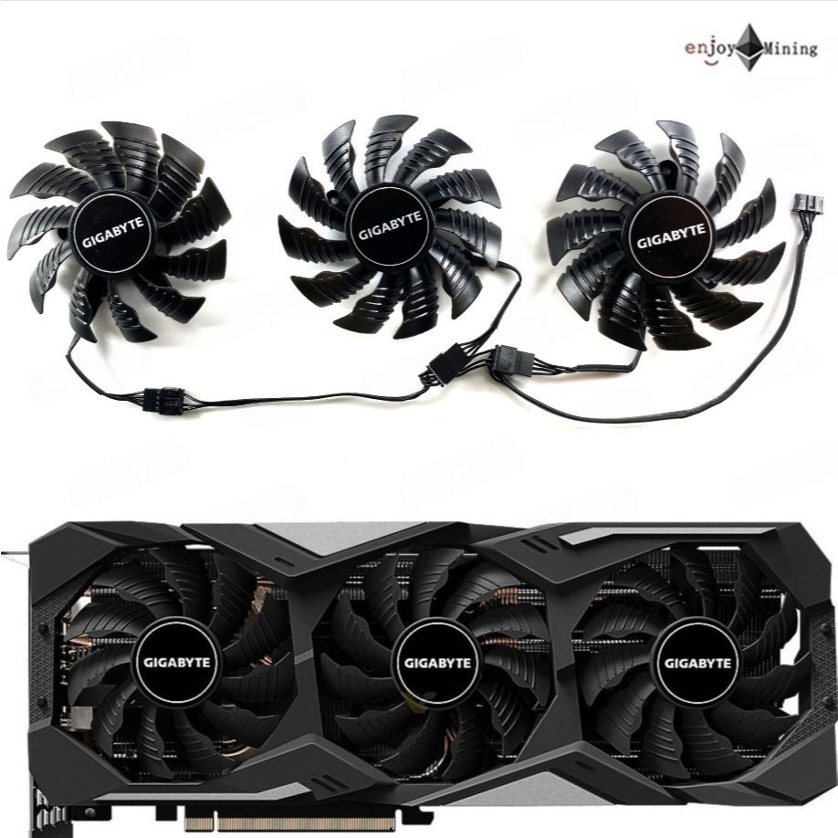 พัดลมการ์ดจอ GIGABYTE (8.2cm) RTX 2060S 2070 2070S 2080 2080S 2080ti Graphics Card Fans